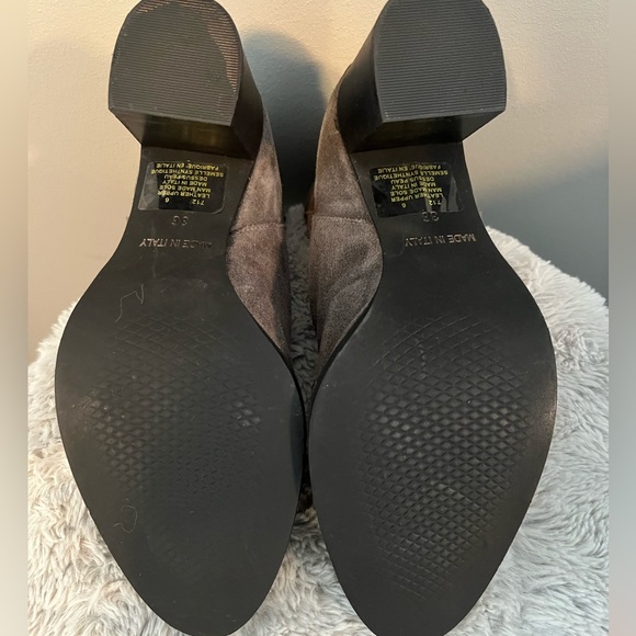 Gray Suede Ankle Boots - Picture 6 of 7